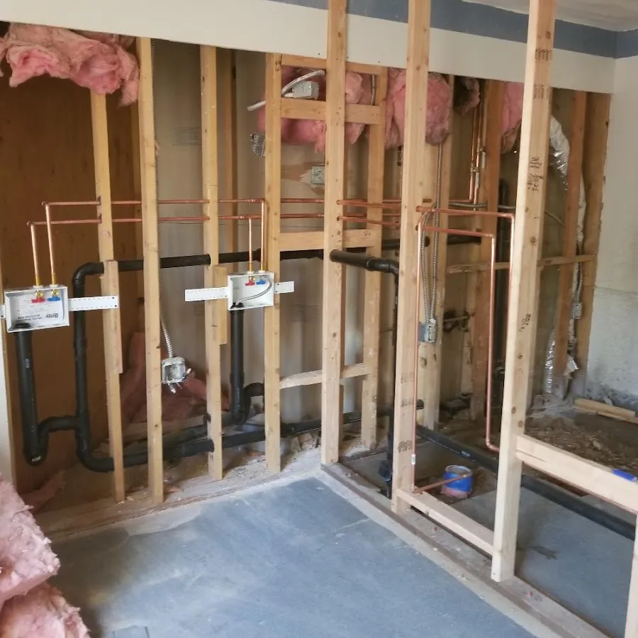 Copper pipe rough-in and plumbing installation in Sallisaw